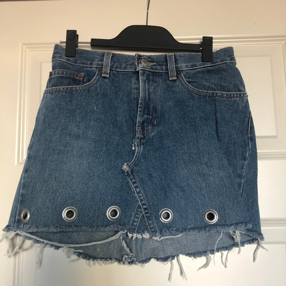 Jean Skirt Distressed